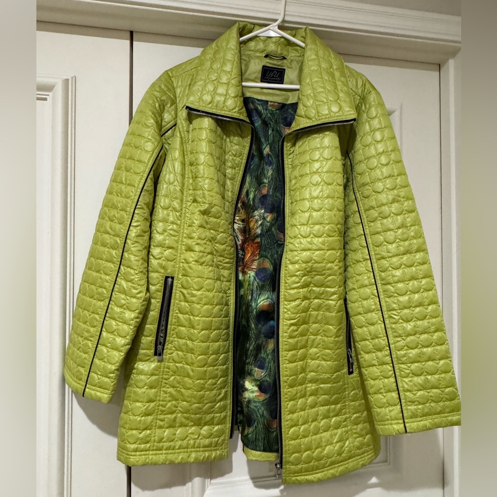 Lime Quilted Puffer Jacket